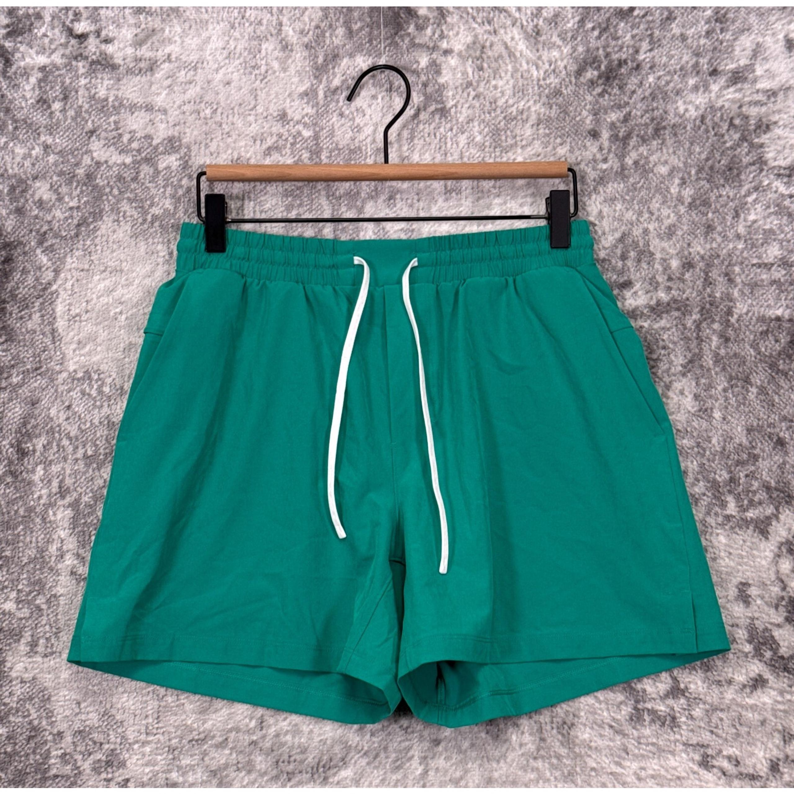 Lululemon Pool Shorts Small Mens Green Drawstring Lined 5" Swimwear