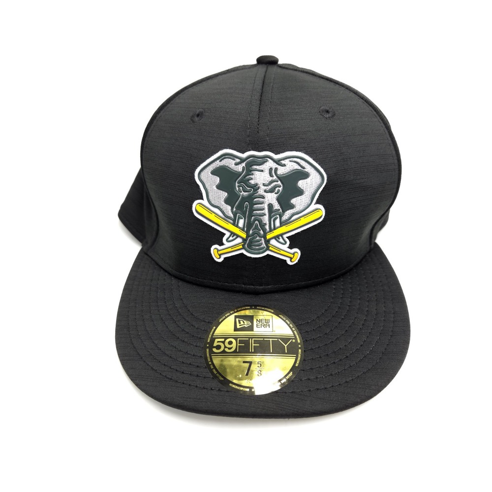 New Era Oakland Athletics A's Clubhouse 59FIFTY Hat Dark Green/Black 7 5/8