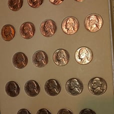 Lot of 22 BU 1954-S Uncirculated Jefferson nickels