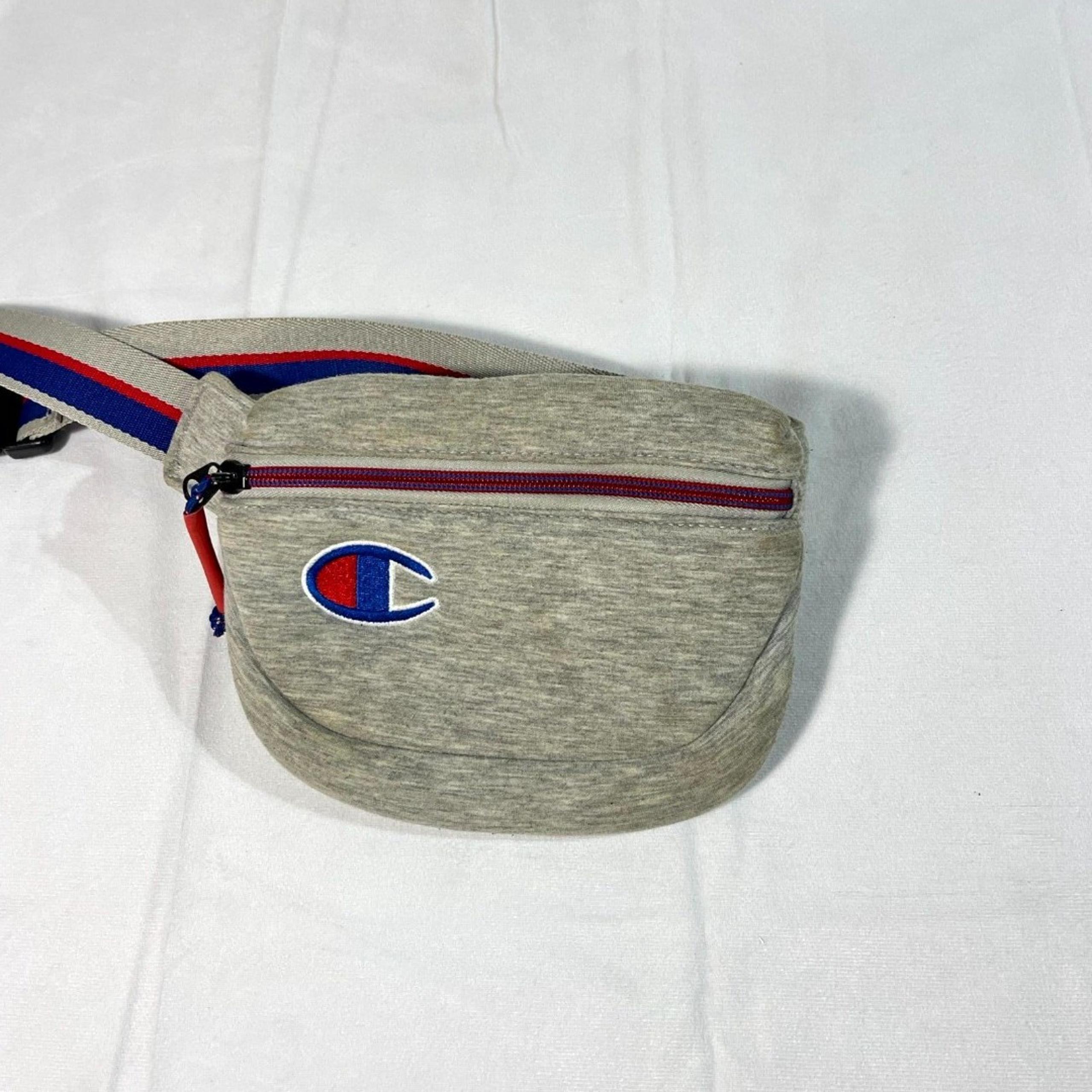 Champion Waist Belt Bag Fanny Pack Sling Bag Black Embroidered Logo Gray
