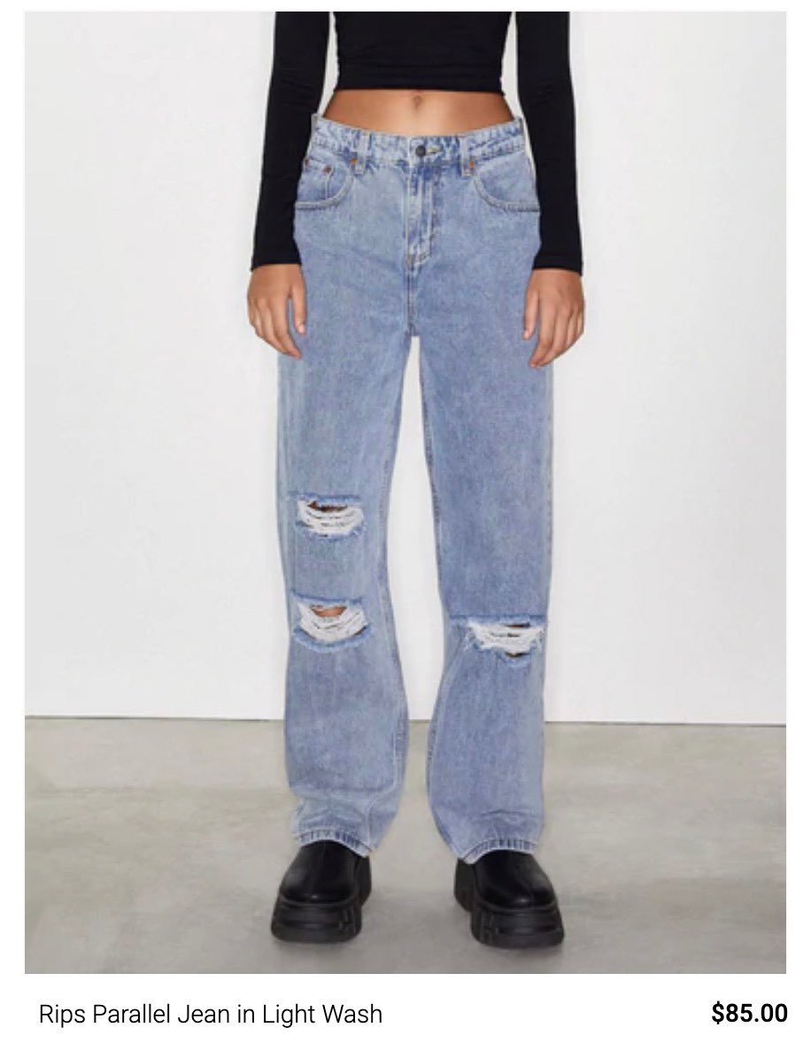 MotelRocks_Rips Parallel Jean in Light Wash