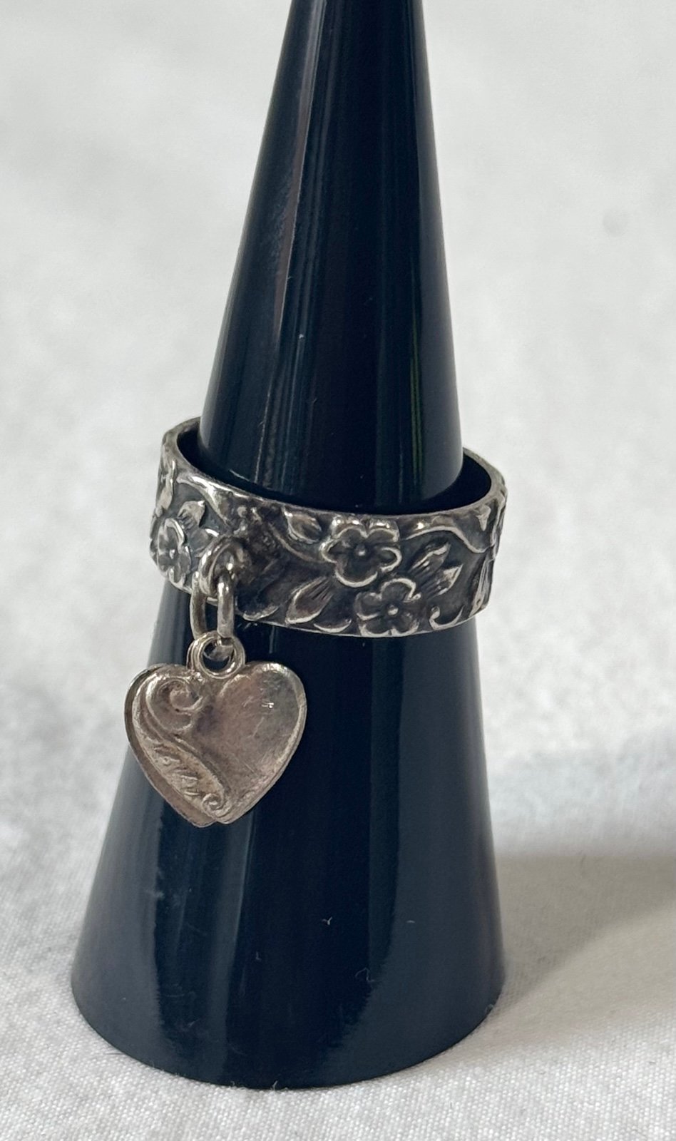 Antique Sterling Silver Repousse Ring