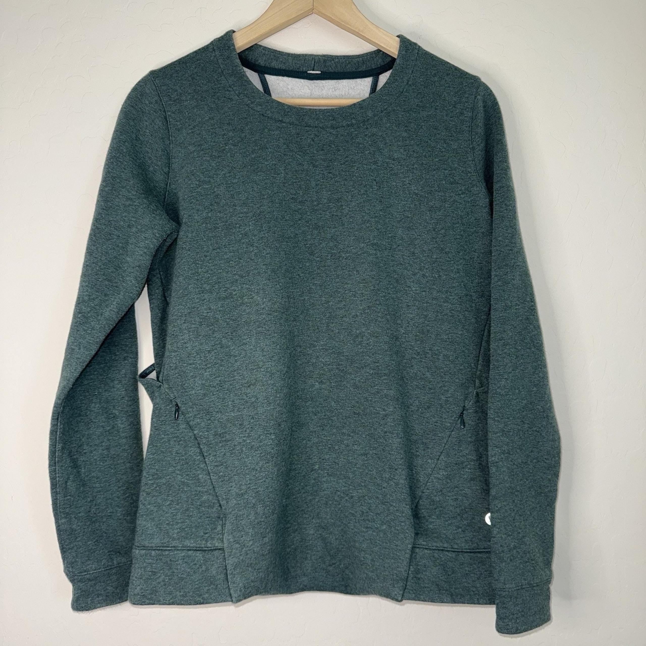 Lululemon Athletica Women’s Go Endeavor Open Back Crewneck Sweater Green Size 8