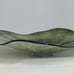 Beautiful Hand Blown Glass Art Wall Platter Bowl 2476 olive tan