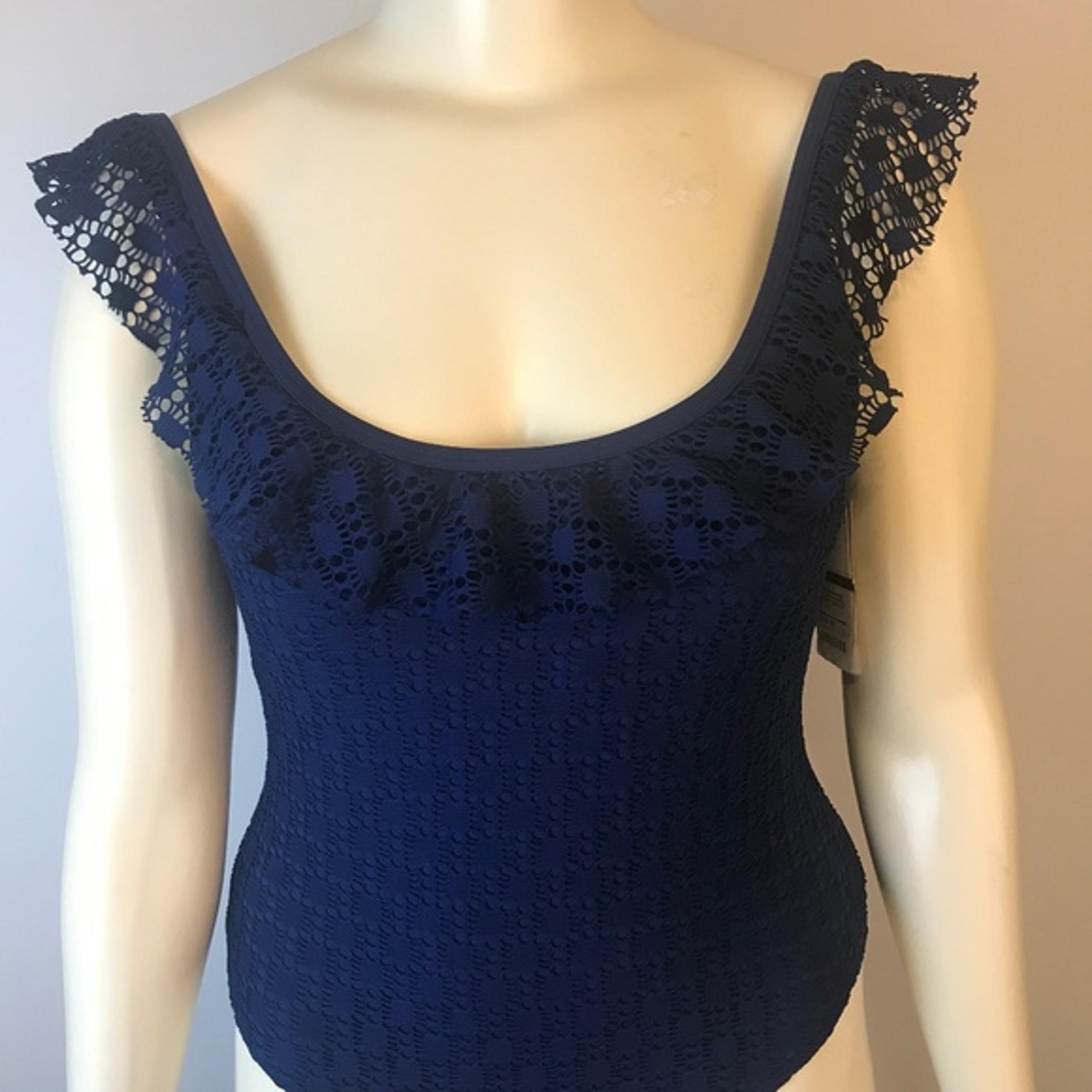 Reaction Kenneth Cole One Piece Swimsuit Lacy Days Size XL NWTs $118 Blue