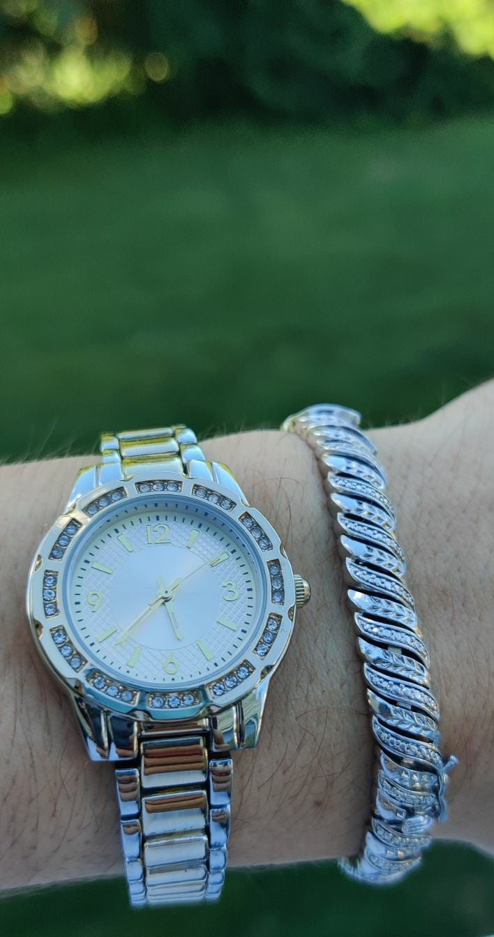 Diamond/Sterling Silver Bracelet