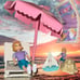 Day at the beach dollhouse set chair umbrella sand castle boat & beach towel