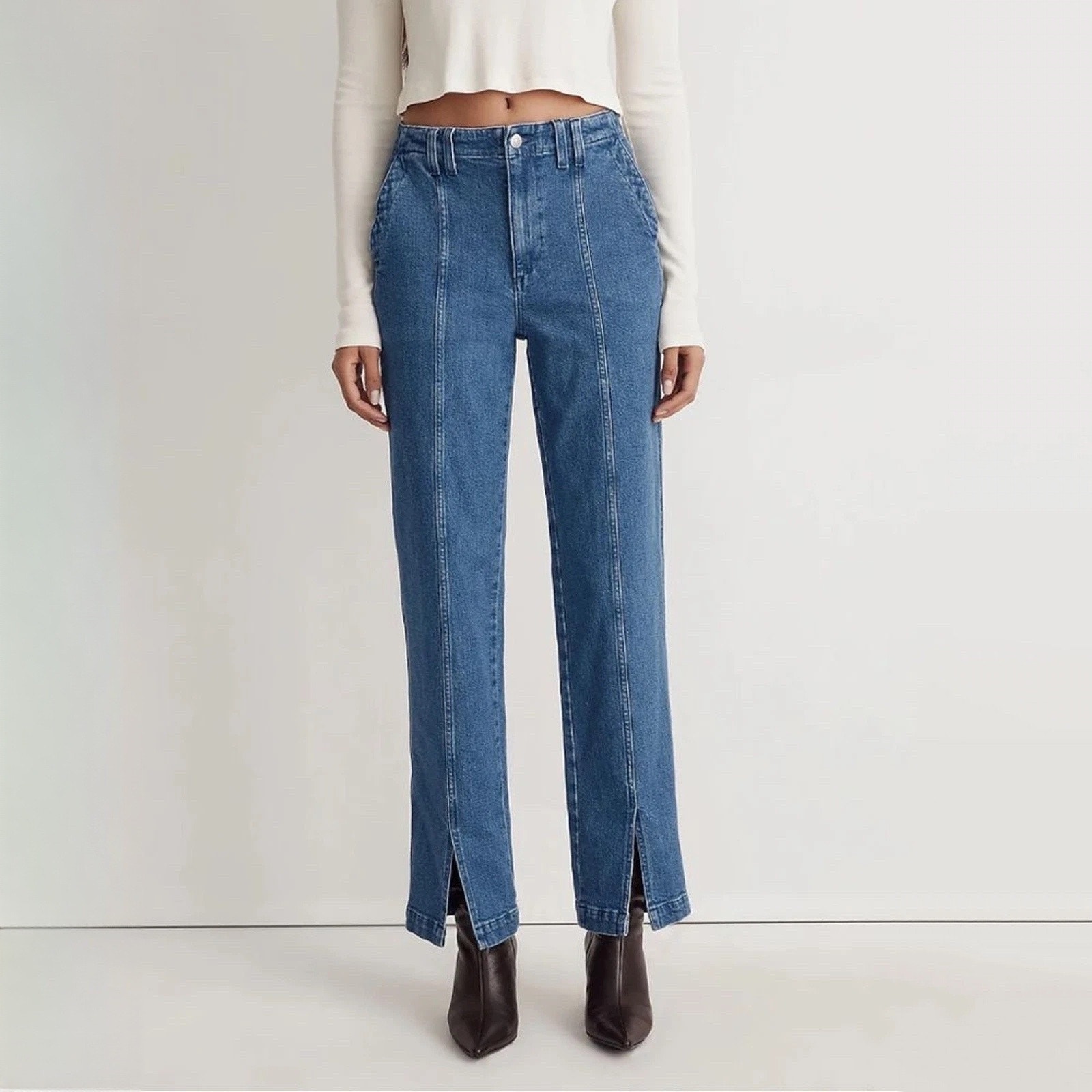 Madewell The Perfect Vintage Straight Jean Seamed Edition Sz 27