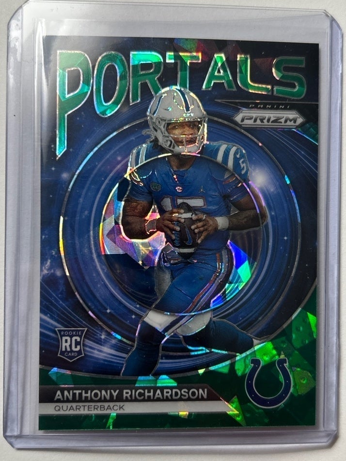 2023 Panini Prizm Portals Cracked Ice Anthony Richardson Rookie Card