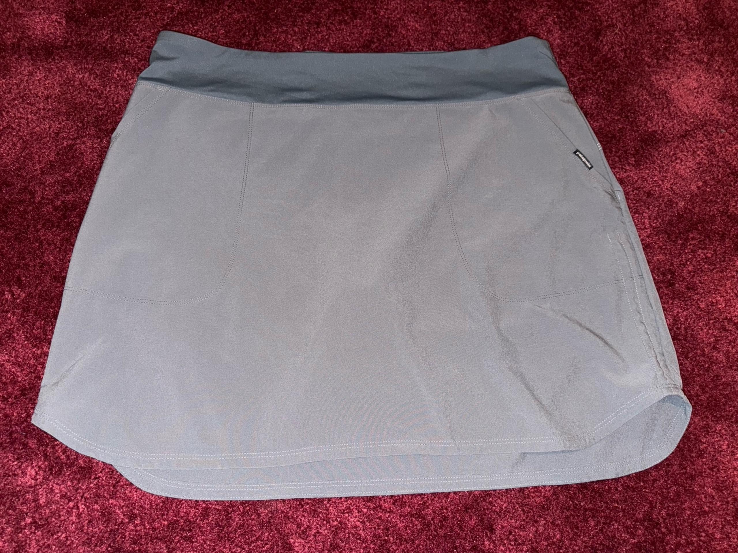 Patagonia athletic golf tennis skirt grey gray womens XL