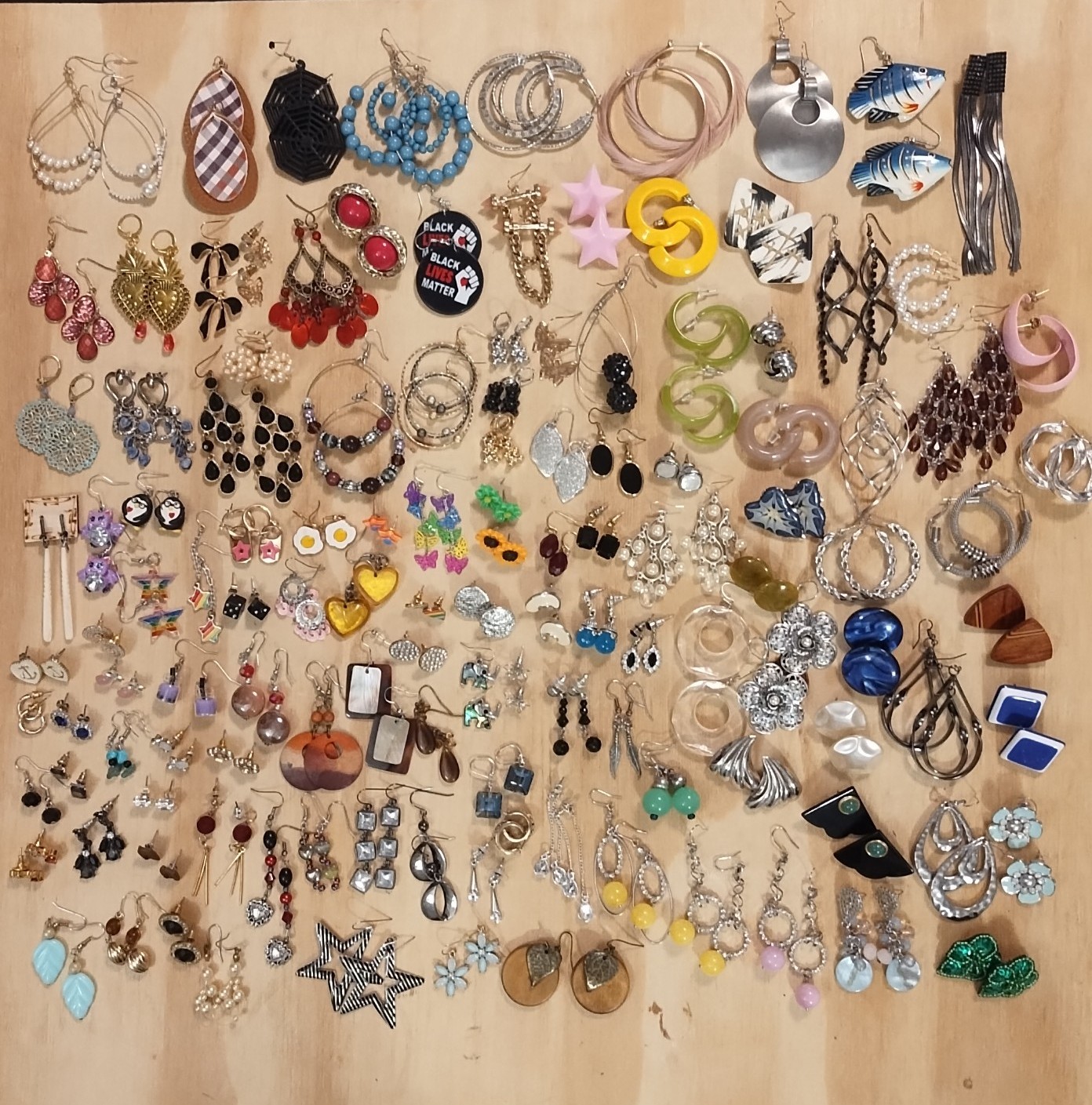 Earring Lot 123 pairs variety