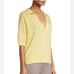 White + Warren Cashmere Elbow Sleeve Polo Sz L