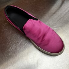 Celine Pink Duchess Satin Slip On Sneakers Rare Size 41 Preowned