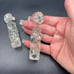 Earrings Lucite and rhinestone clip Ons vintage 042322@