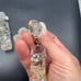 Earrings Lucite and rhinestone clip Ons vintage 042322@