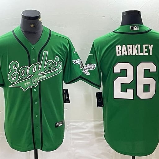 Saquon Barkley Philadelphia Eagles Hockey Style Stitched Baseball Jersey
