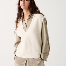 Uniqlo 3D knit Souffle Yarn Vest | V-neck