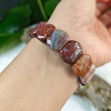 Beautiful coral Jade soft bangle