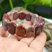 Beautiful coral Jade soft bangle