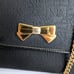 Nina Ricci Front Flap 90's Vintage Chain Shoulder Bag Embossed NR Leather Trim