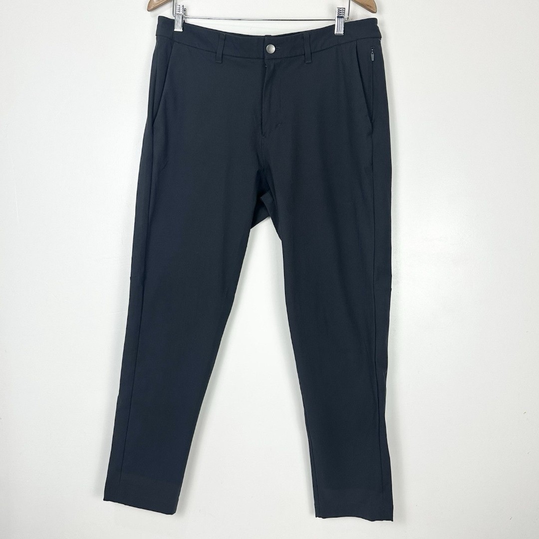Lululemon Commission Warpstrem Slim Pant 29” Sz 34 Gray Stretch Tech ABC Golf
