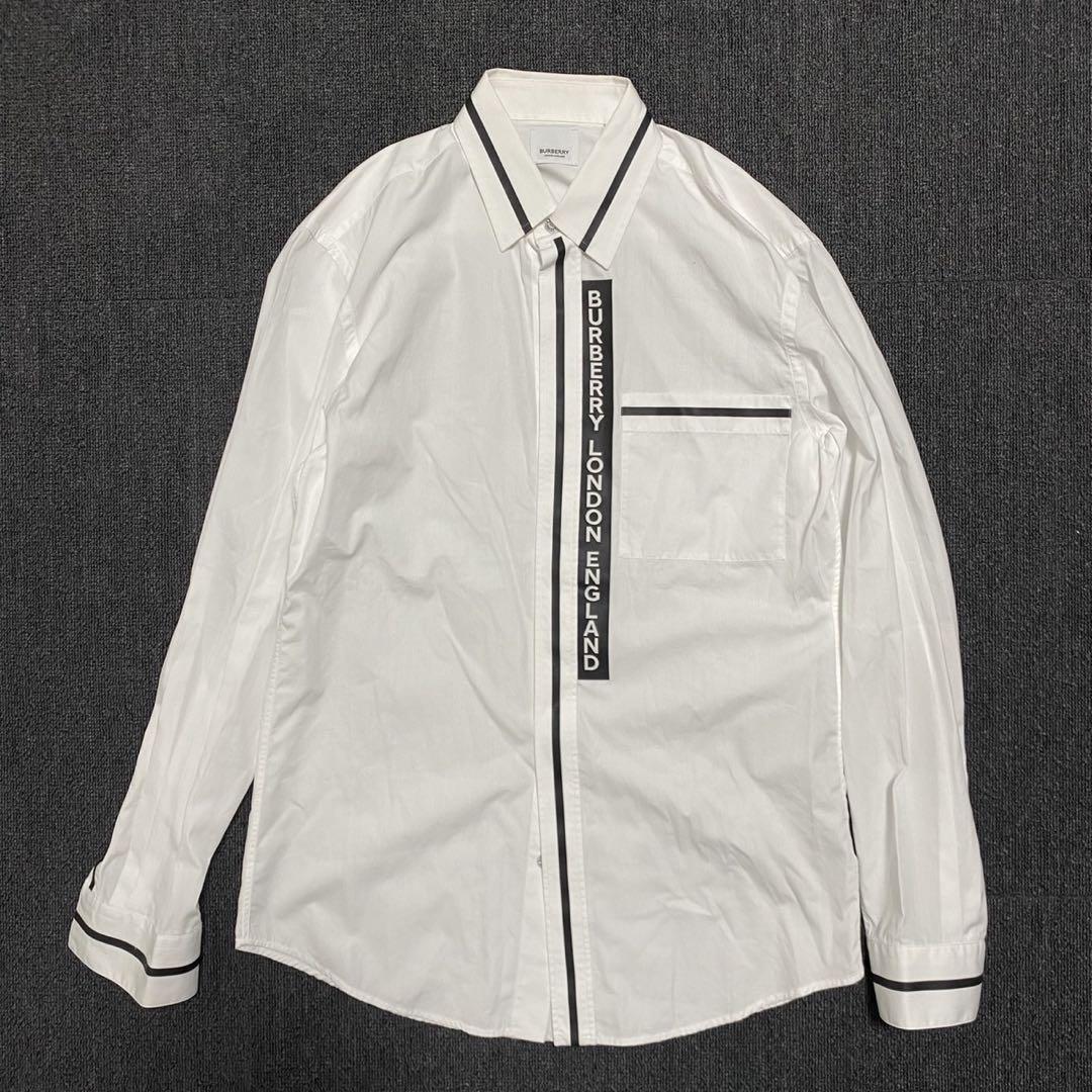 BURBERRY Rubber Logo Long Sleeve Shirt