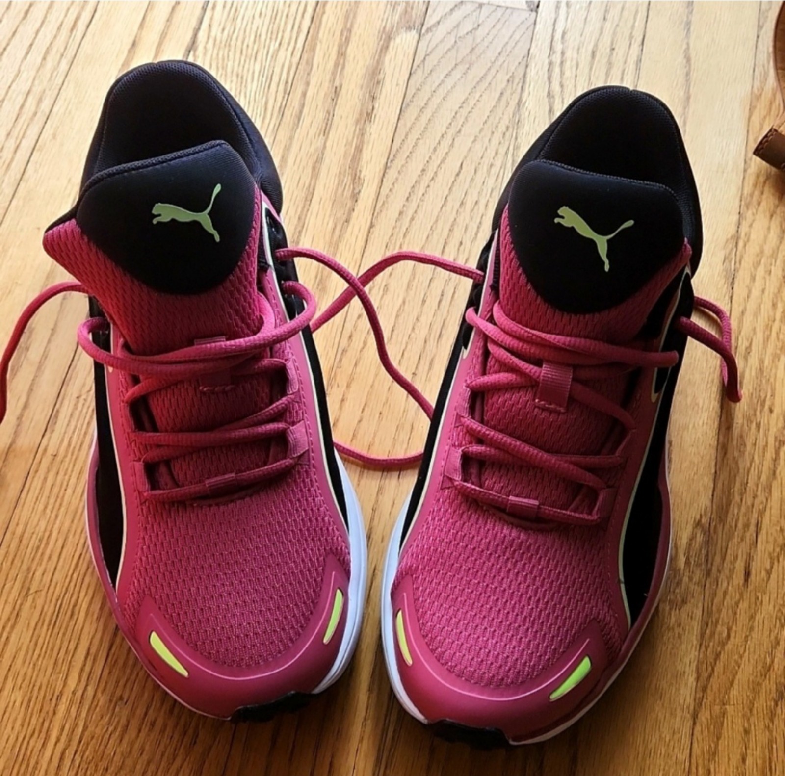* These are new, never worn, Price is firm Puma Pink/Burgundy , black and white.