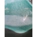 LARGE TURQUOISE ART BLOWN GLASS BOWL BASKET