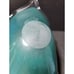 LARGE TURQUOISE ART BLOWN GLASS BOWL BASKET