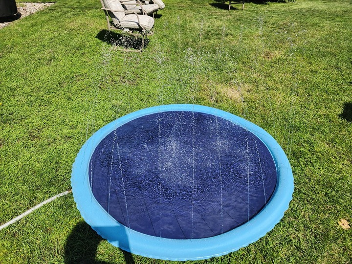Dog Splash Pad Anti-Slip Dog Pool for Large Dogs - BPA Free 0.58mm Thick