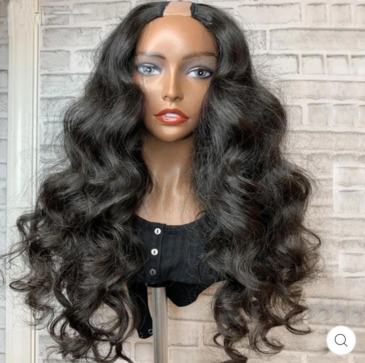 Natural wave U Part wig human hair quick glueless wig