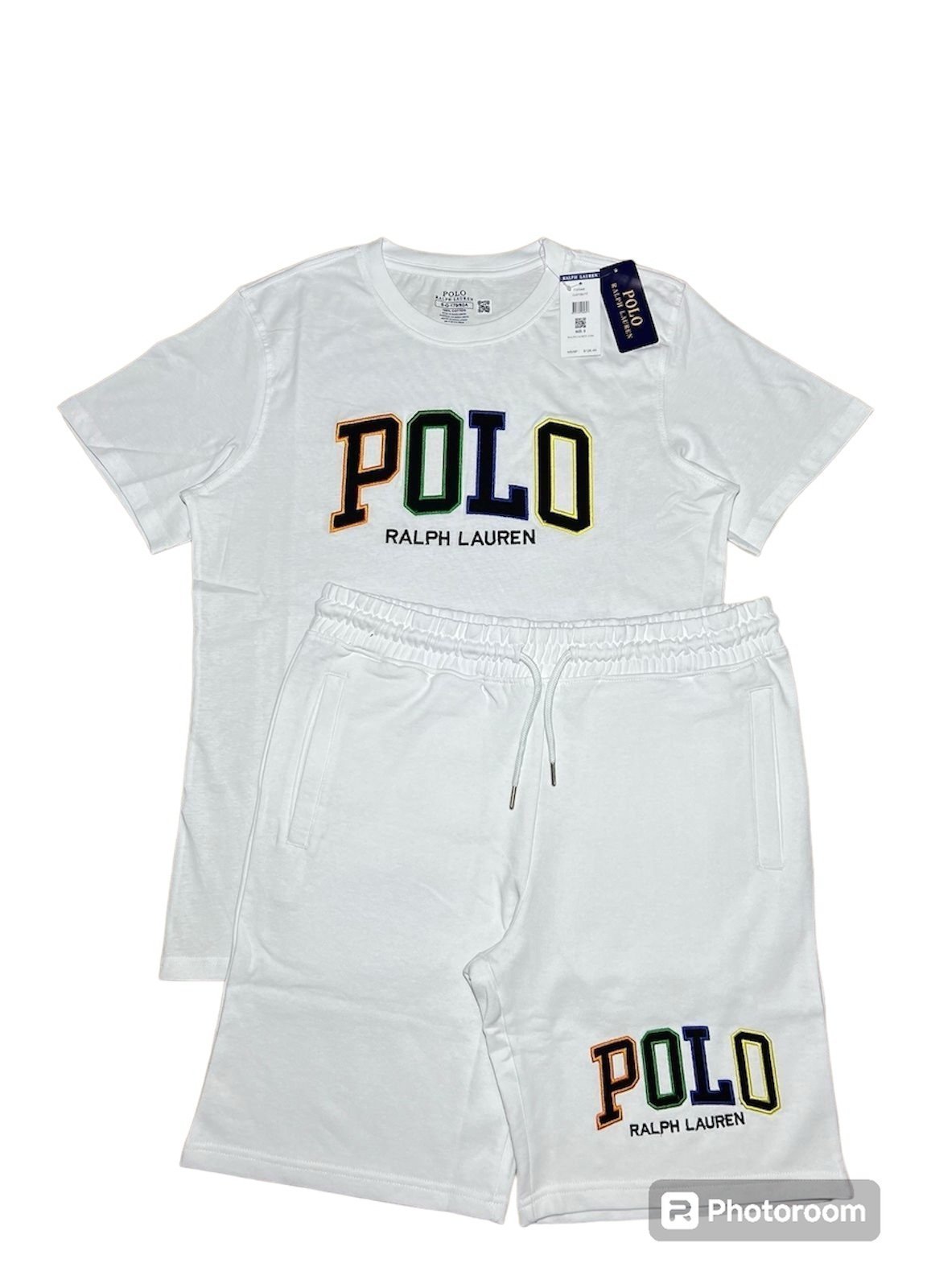 UNISEX Polo White Short Set