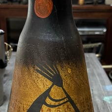Hand Painted Southwest Native American Kokopelli Pottery Vase 14.5”- Art signed