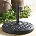 Black Basket Weave Patio Umbrella Stand