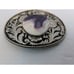 Western Style Belt Buckle With White And Purple Stone In Center