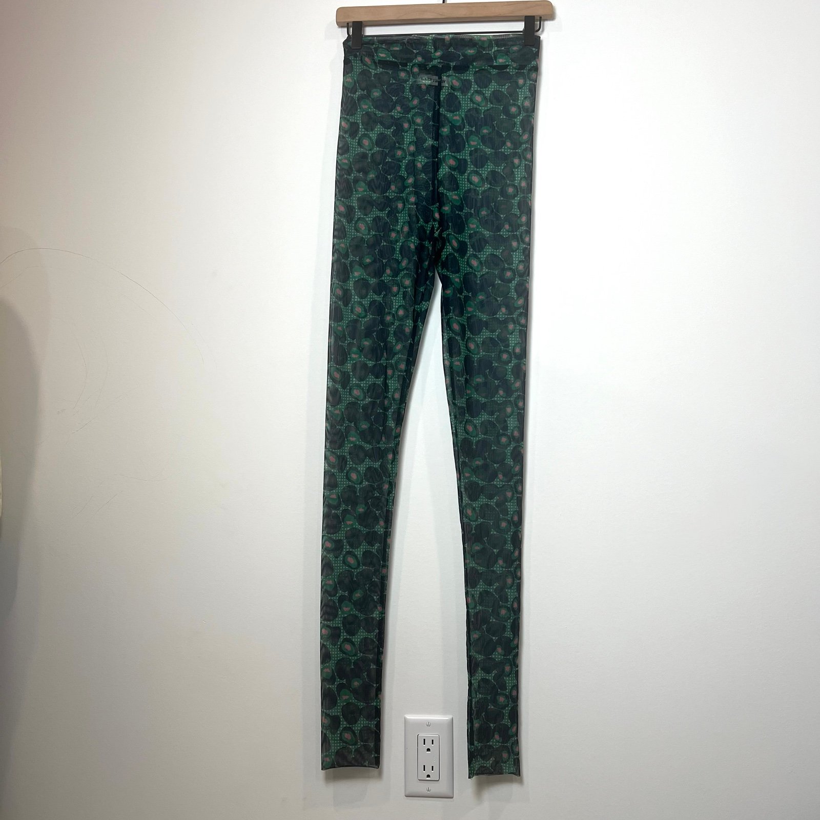 Henrik Vibskov Sheer Mesh Green and Pink Leggings