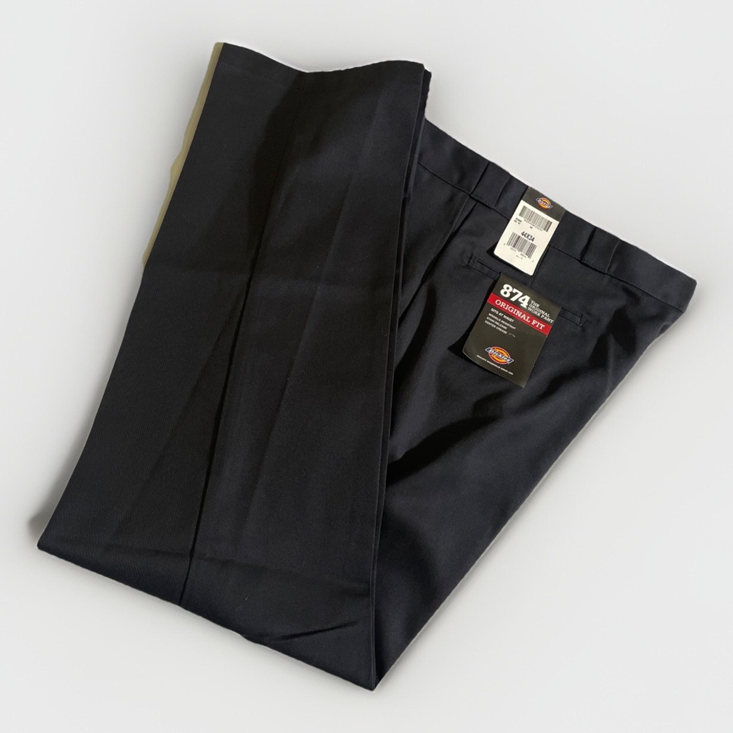 Dickies Men's 874 Pants 44x34 Classic Original Fit Straight Leg Work Pant Black