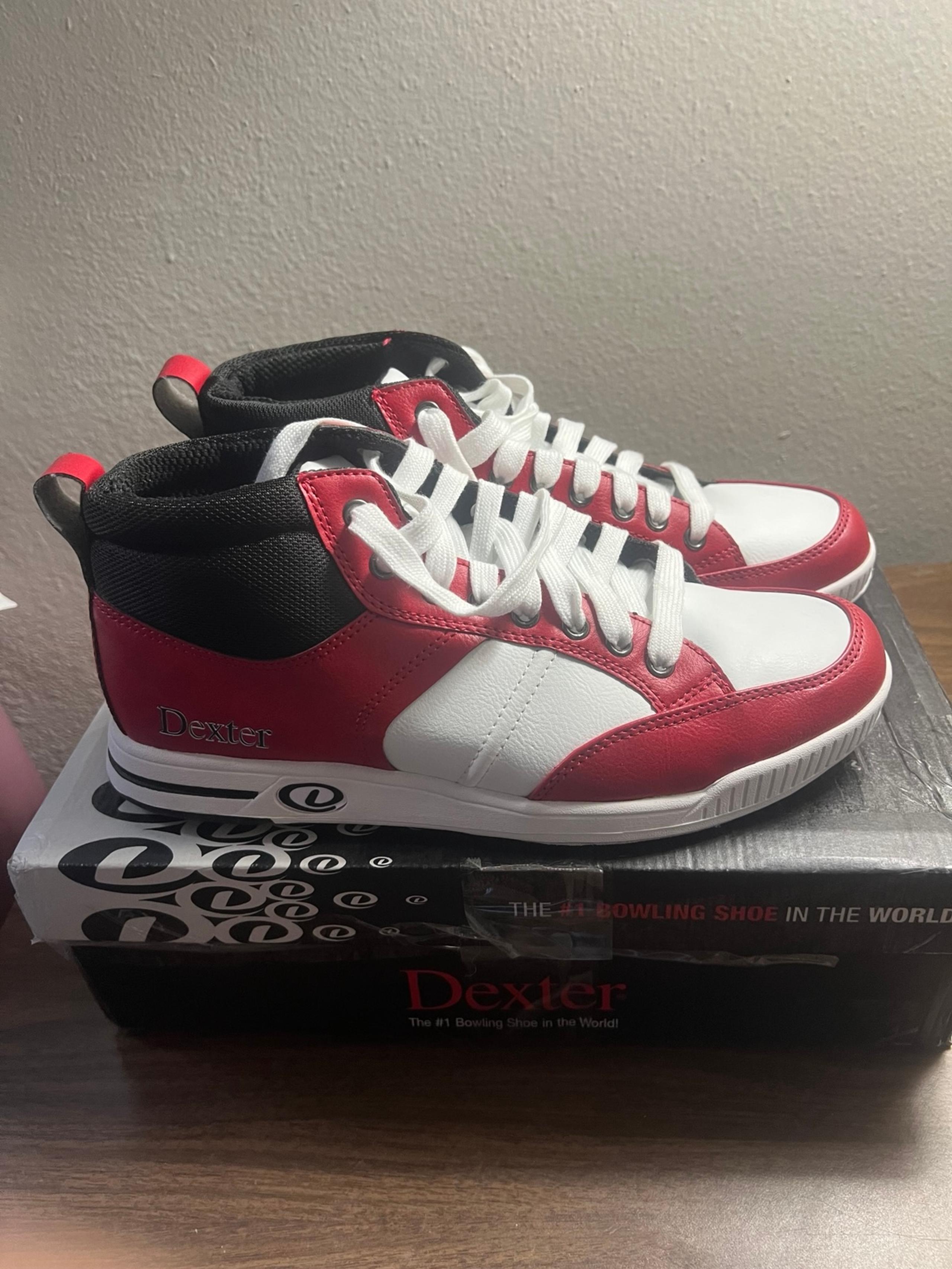 Dexter Mens Dave Hi Top Black/Red/White Bowling Shoes