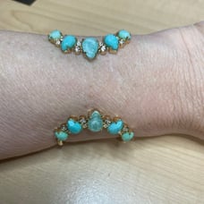 Kate Spade Green Sea Stones with Rhinestones cuff Bangle