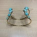 Kate Spade Green Sea Stones with Rhinestones cuff Bangle