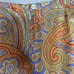 Harold's Italian Silk Paisley Midi Skirt Vintage Boho Orange Blue Gold Size 12
