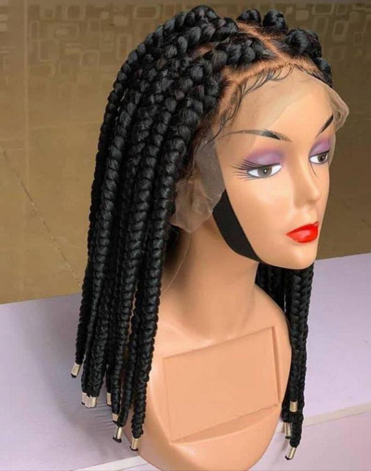Black Jumbo Braid Frontal