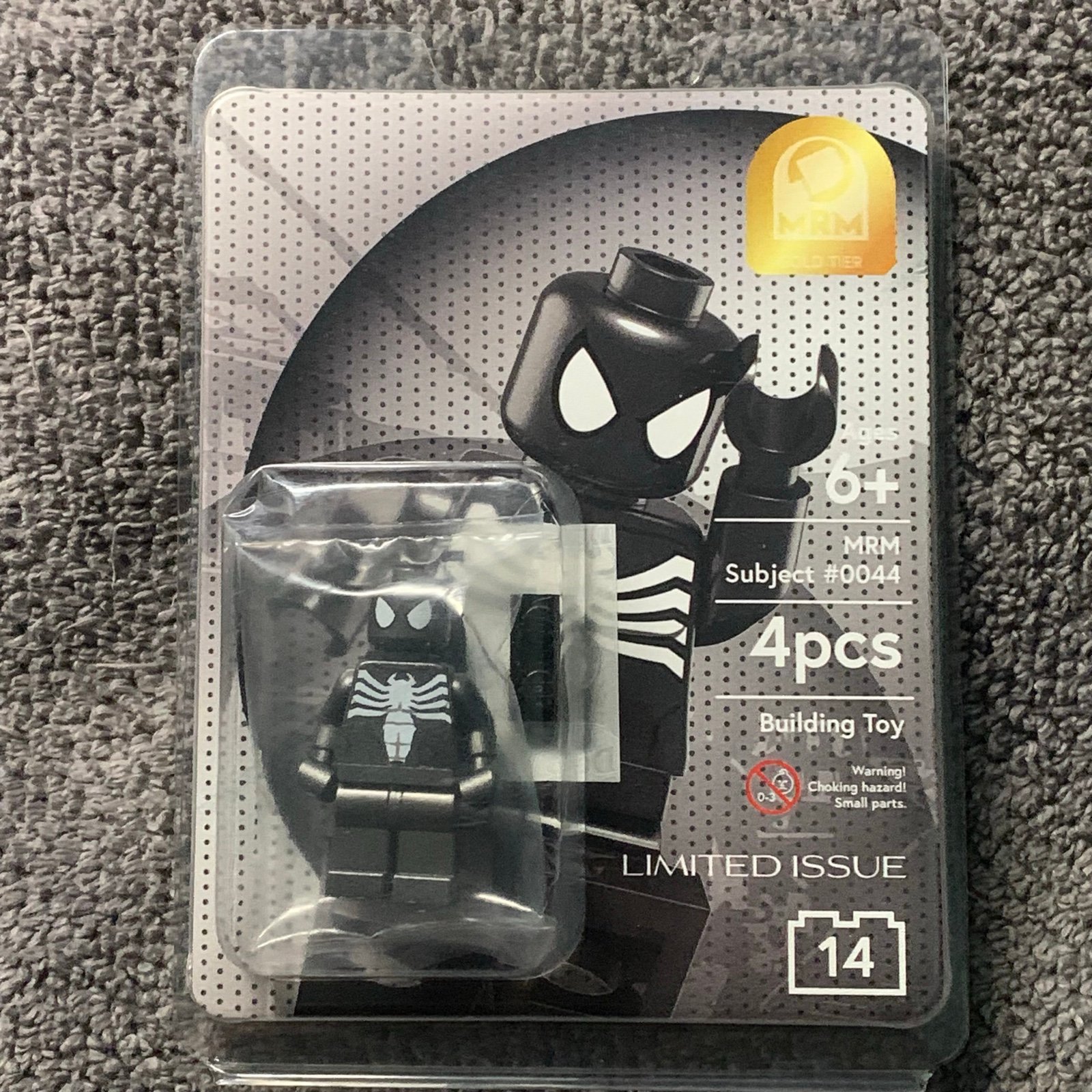 LEGO Marvel Superheroes Symbiote Spider-Man MRM #0044 Variant PAD Printed