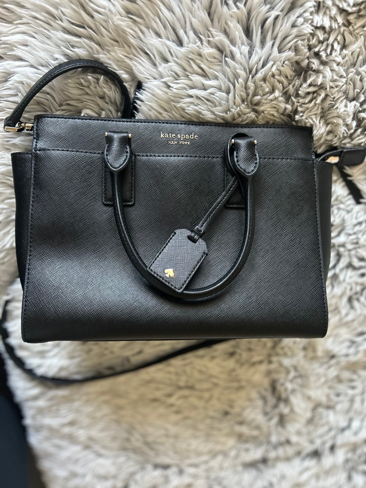 Kate Spade black medium leather handbag