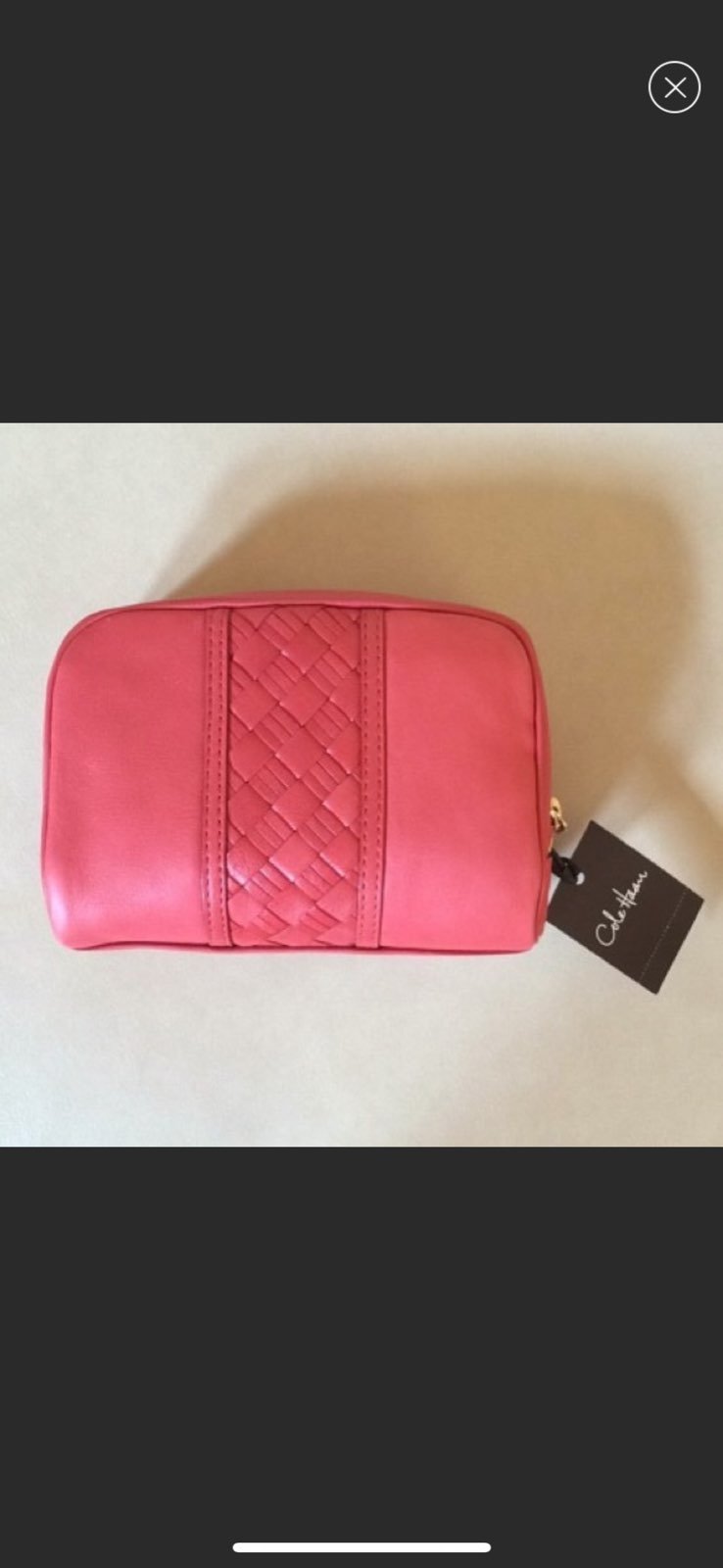 Cole Haan Leather Makeup Case