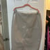 Grey Pleather Pencil Skirt