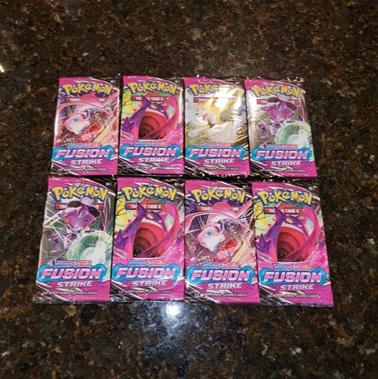 Pokemon TCG Sword & Shield 8x Fusion Strike Booster Packs Brand New!
