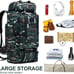 100L Camping Hiking Backpack Military Survival Rucksack Bushcraft Outdoor Bag