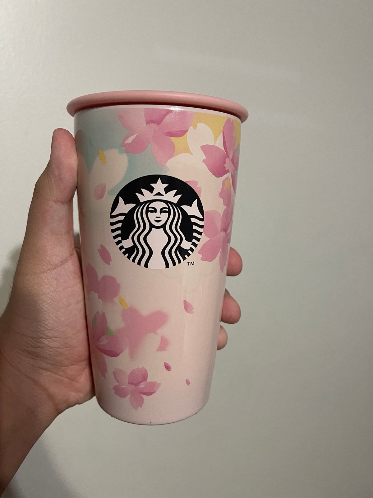 Pink sakura starbucks stainless cold cup 12 oz