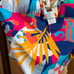 J Crew (Size 3X) Colorful One Piece Ruffle Strap Swimsuit Modern Fun New Beach